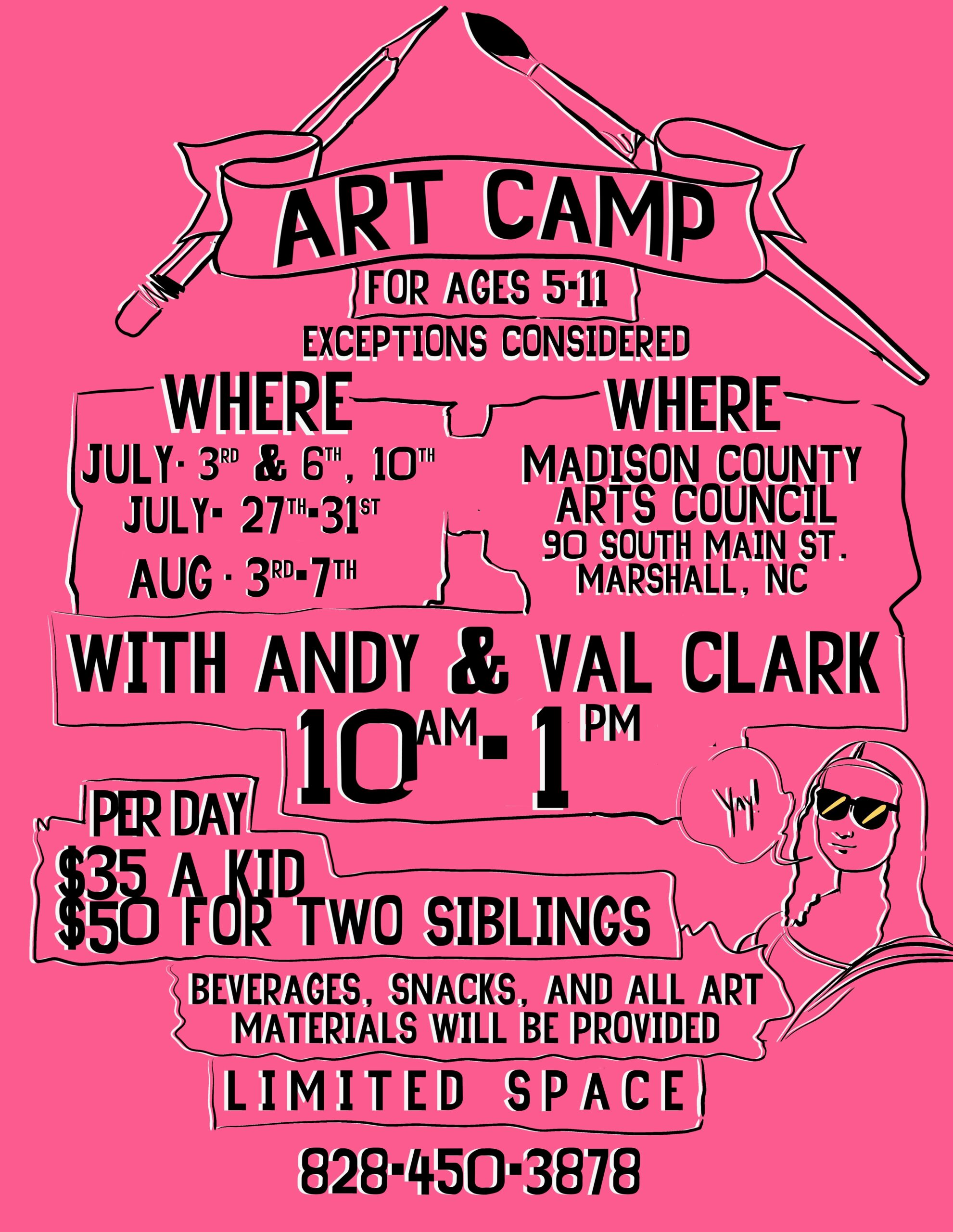 Art Camp w Val and Andy Clark Aug 3-7